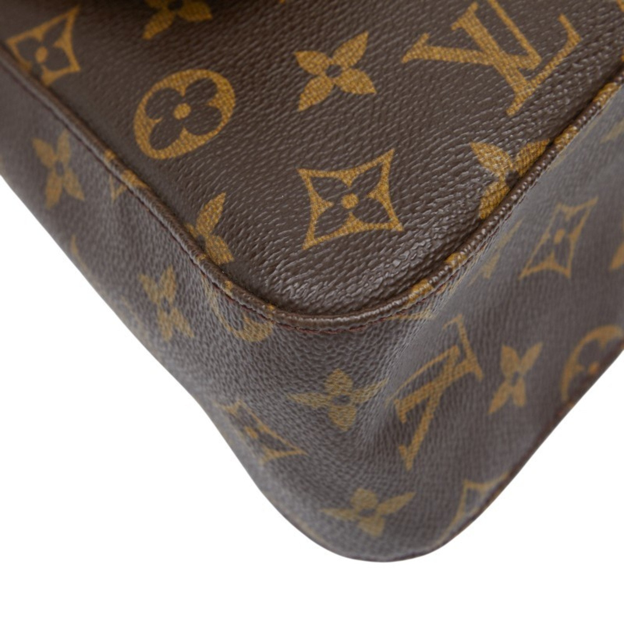 Louis Vuitton Brown Pvc Leather Handbag Shoulder Bag