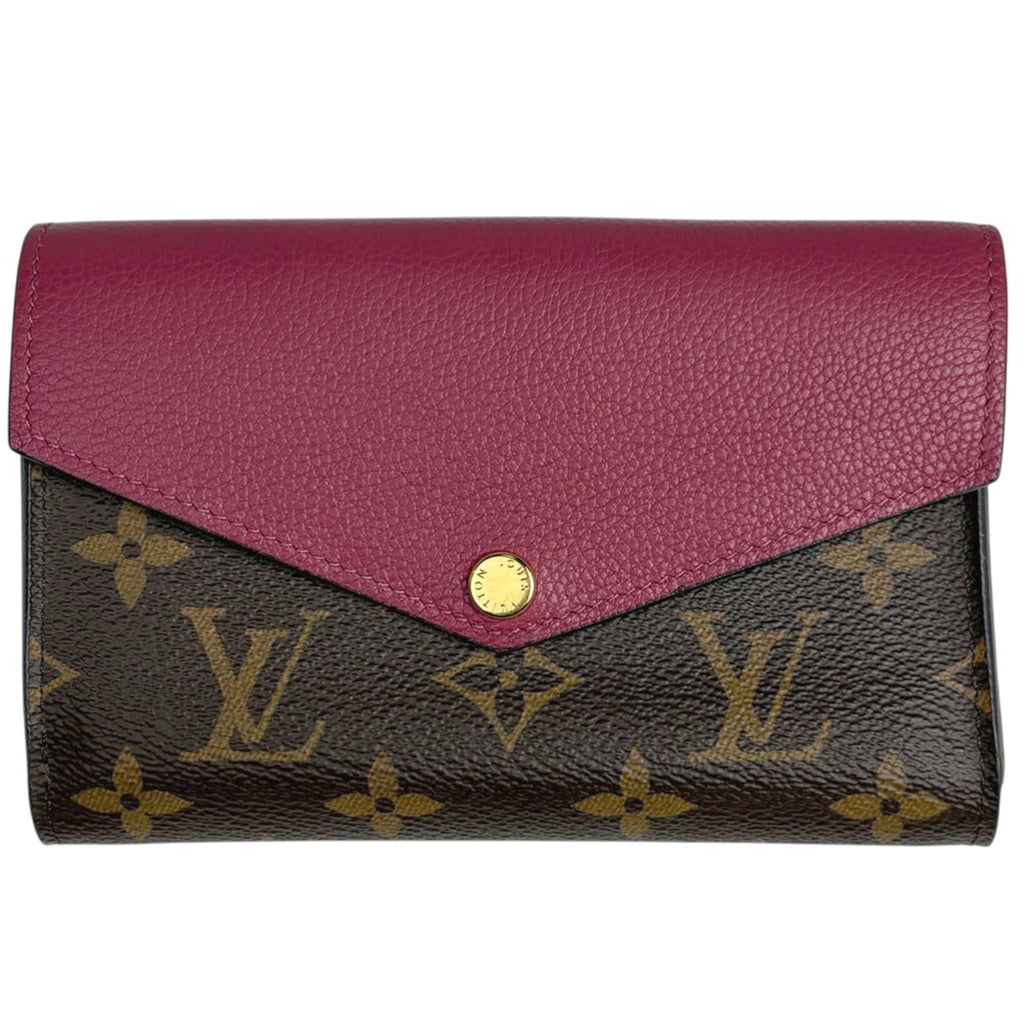 Louis Vuitton Brown Grape Pink Monogram Wallet (Tri-Fold)