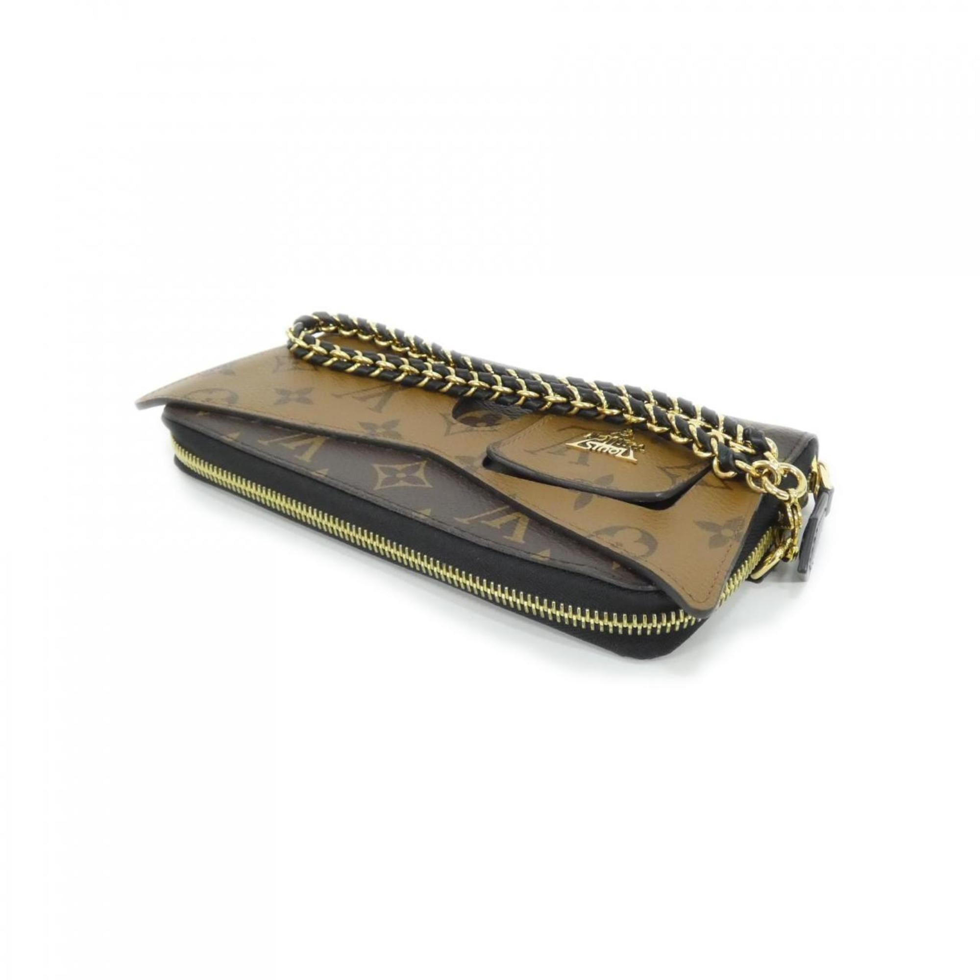 Louis Vuitton Marron Coated Canvas Long Wallet