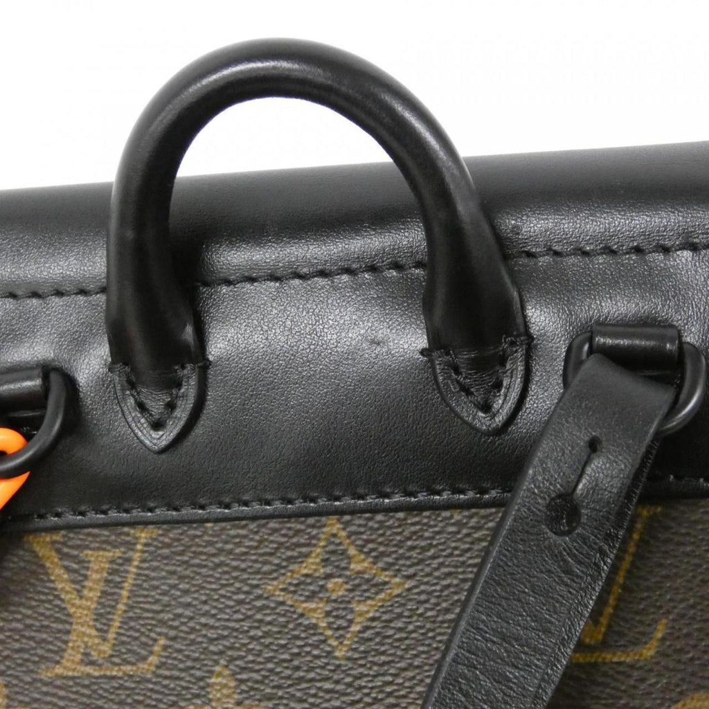 Louis Vuitton Black Brown Coated Canvas Shoulder Bag