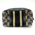 Gucci Navy Gg Canvas Pouch (Pre-Owned)