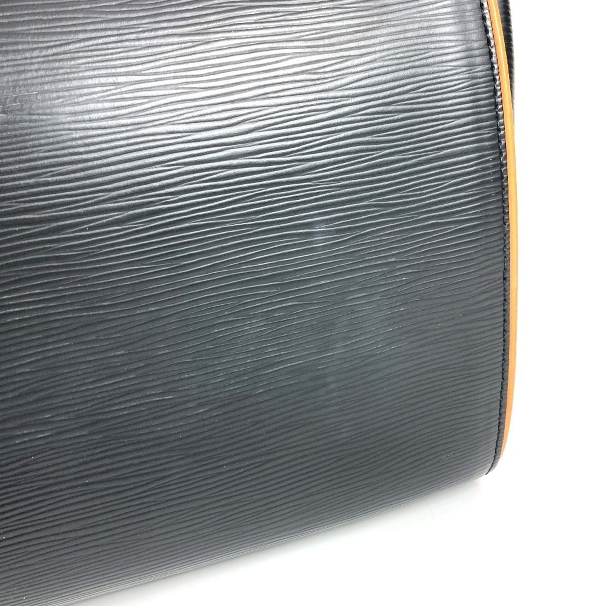 Louis Vuitton Black Noir Epi Leather Boston Bag Handbag Shoulder Bag