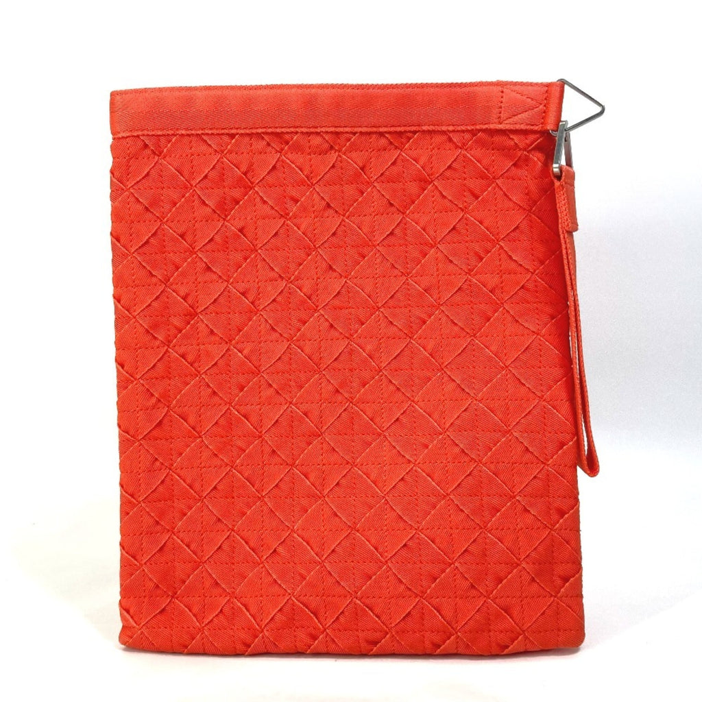 Bottega Veneta Orange Intrecciato Clutch Bag Pouch