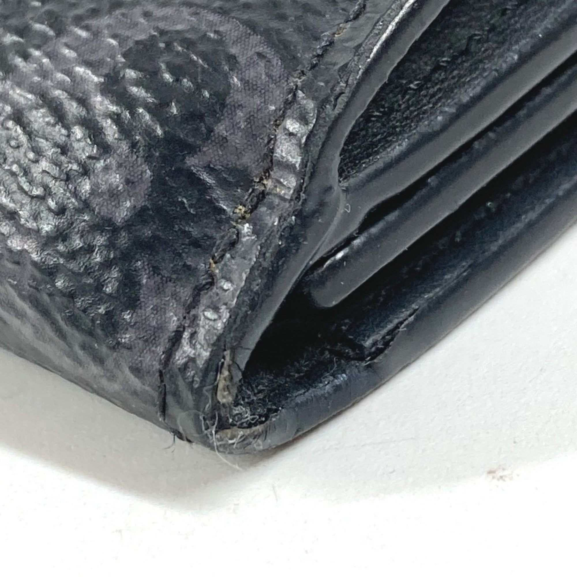 Louis Vuitton Black Gray Monogram Eclipse Canvas Wallet (Tri-Fold)