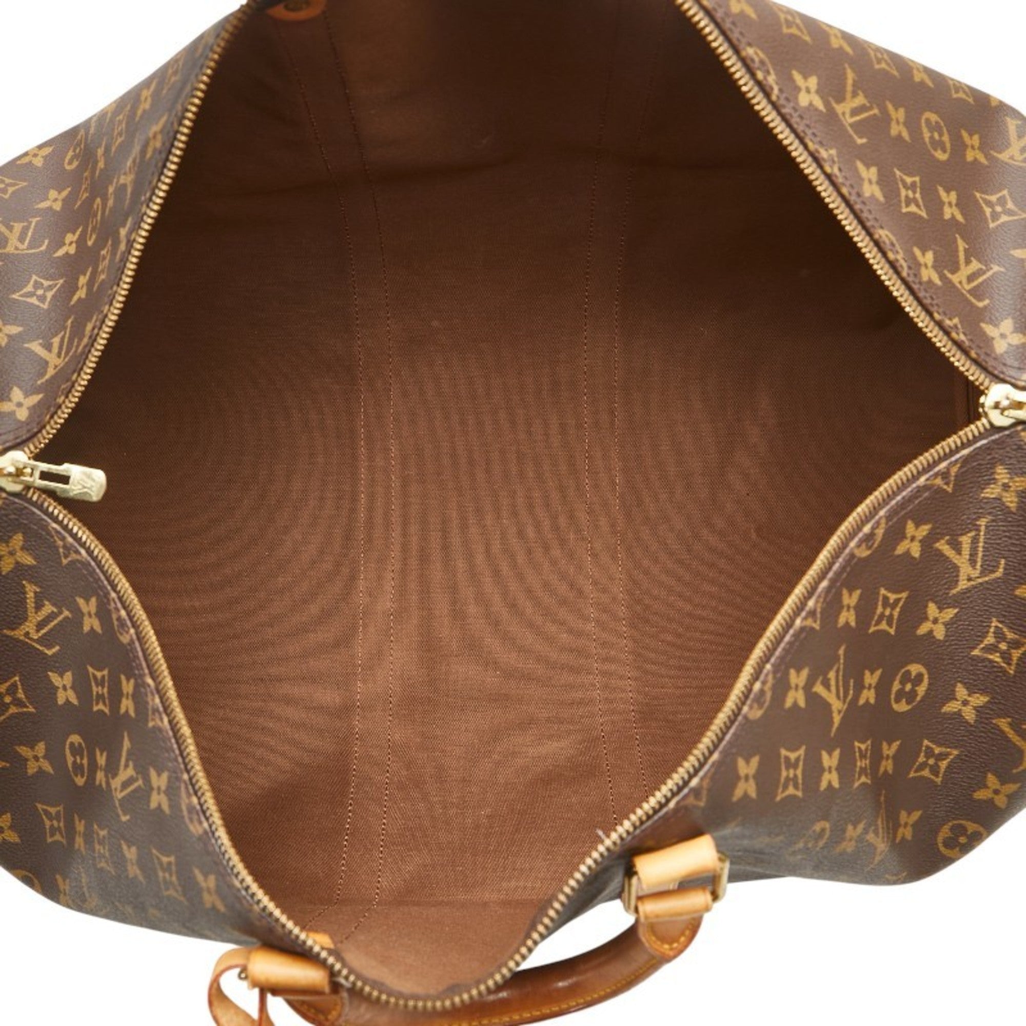 Louis Vuitton Monogram Brown Pvc Leather Boston Bag Shoulder Bag