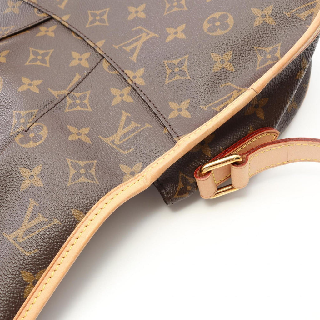 Louis Vuitton Brown Coated Canvas Leather Shoulder Bag