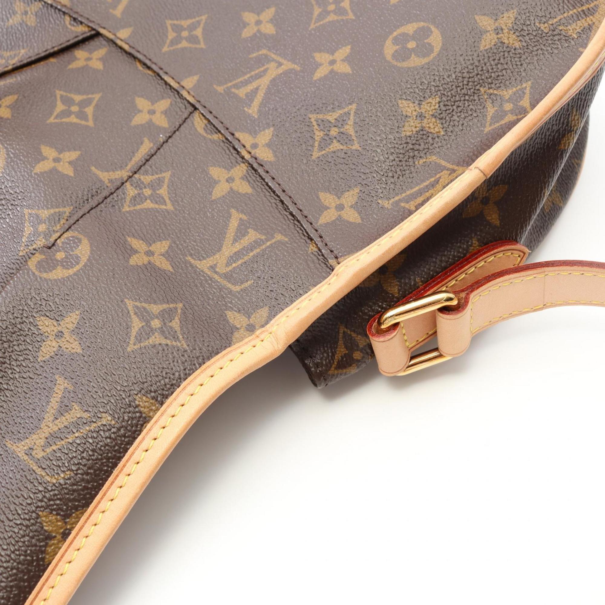 Louis Vuitton Brown Coated Canvas Leather Shoulder Bag