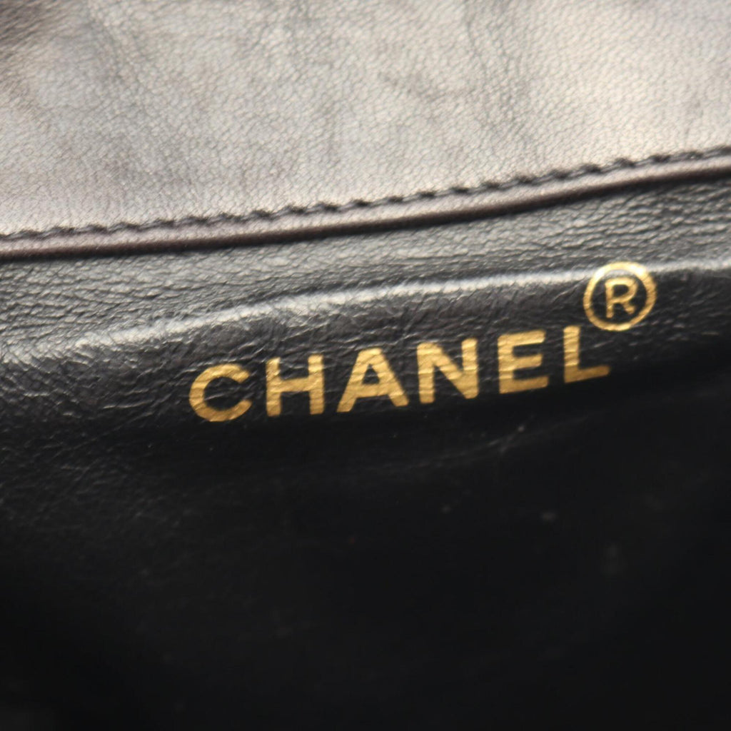 Chanel Black Leather Backpack Handbag