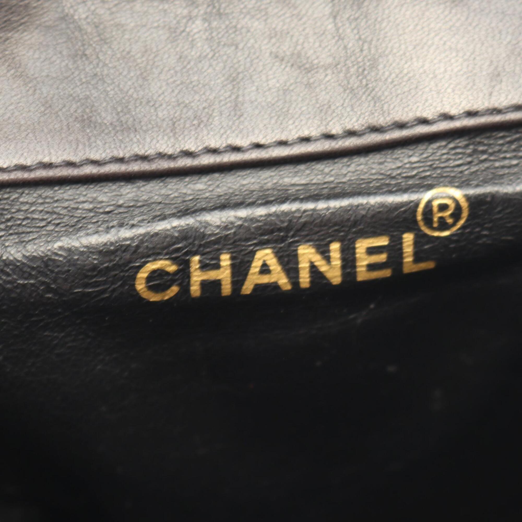 Chanel Black Leather Backpack Handbag