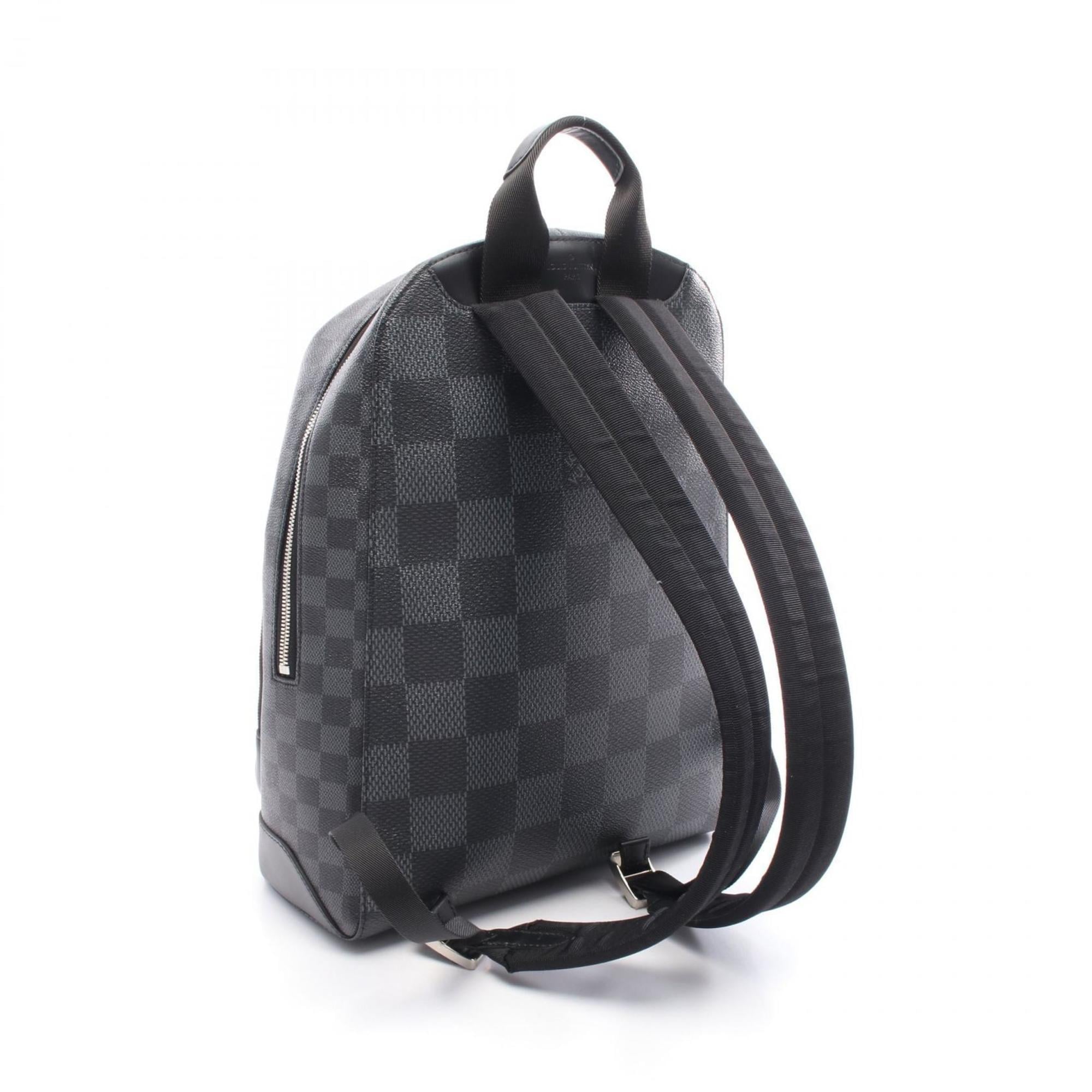 Louis Vuitton Black Damier Graphite Gray Coated Canvas Leather Backpack