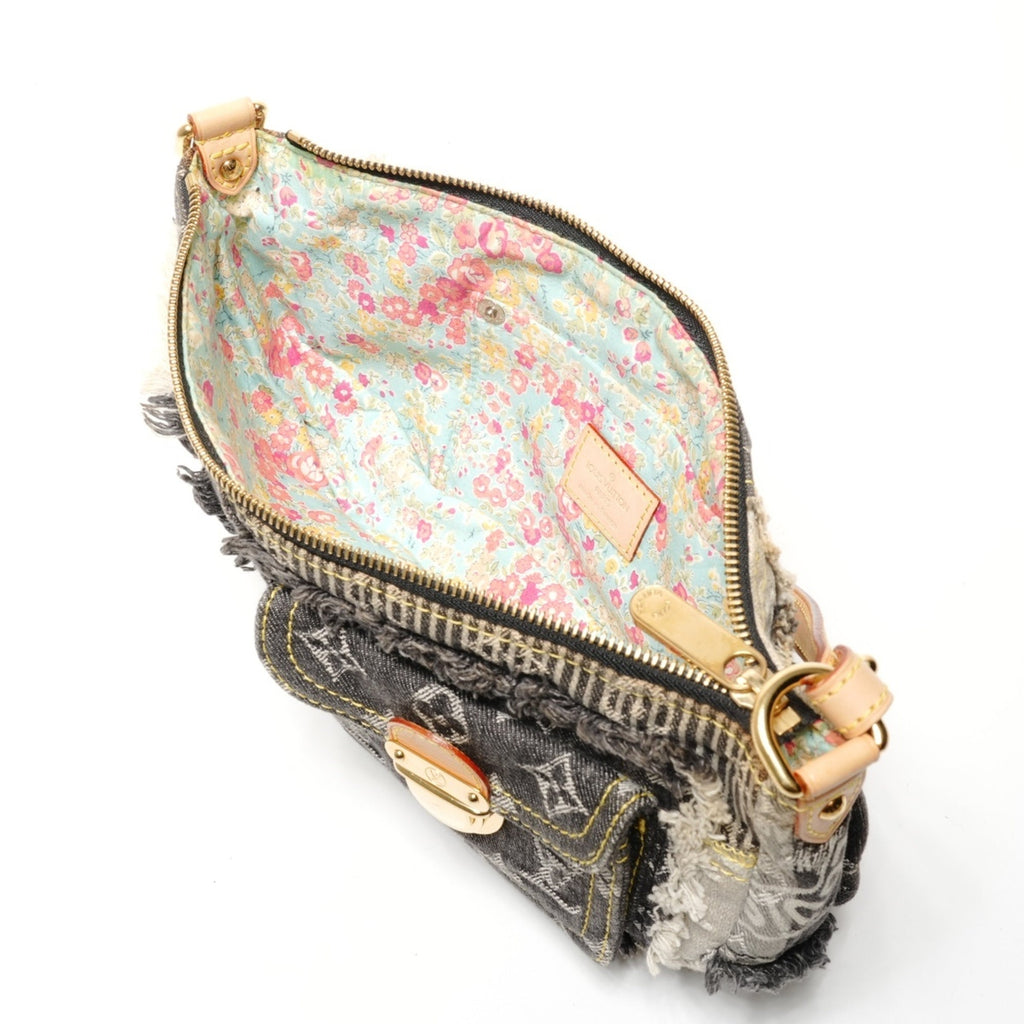 Louis Vuitton Gray Monogram Denim Shoulder Bag