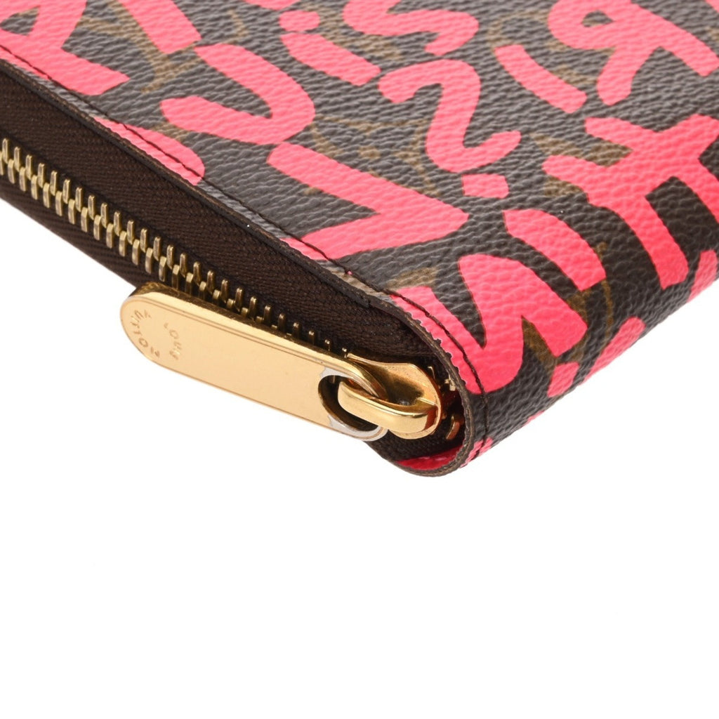 Louis Vuitton Monogram Graffiti Fuchsia Monogram Monogram Graffiti Long Bill Wallet