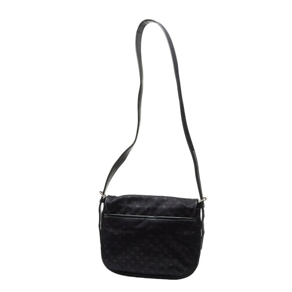 Louis Vuitton Black Noir Satin Leather Shoulder Bag