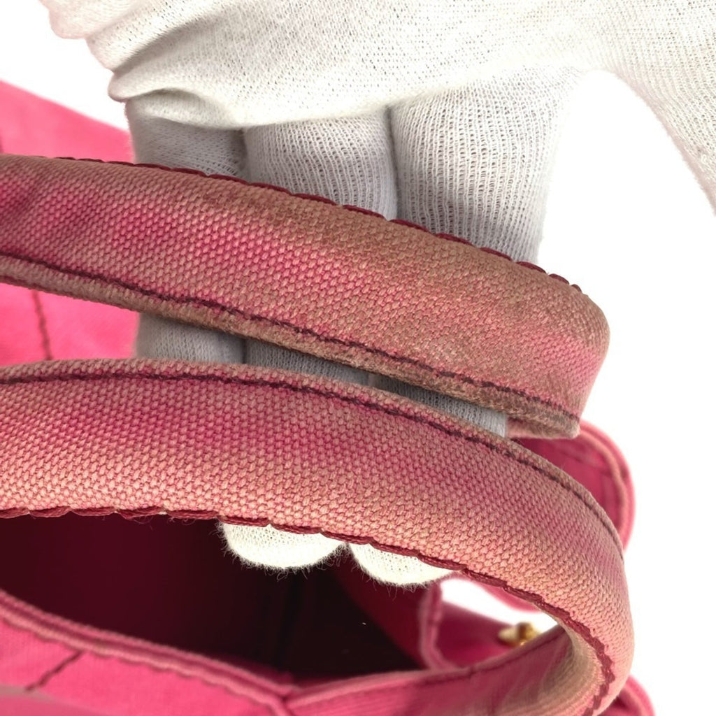 Prada Pink Canvas Handbag Tote Bag