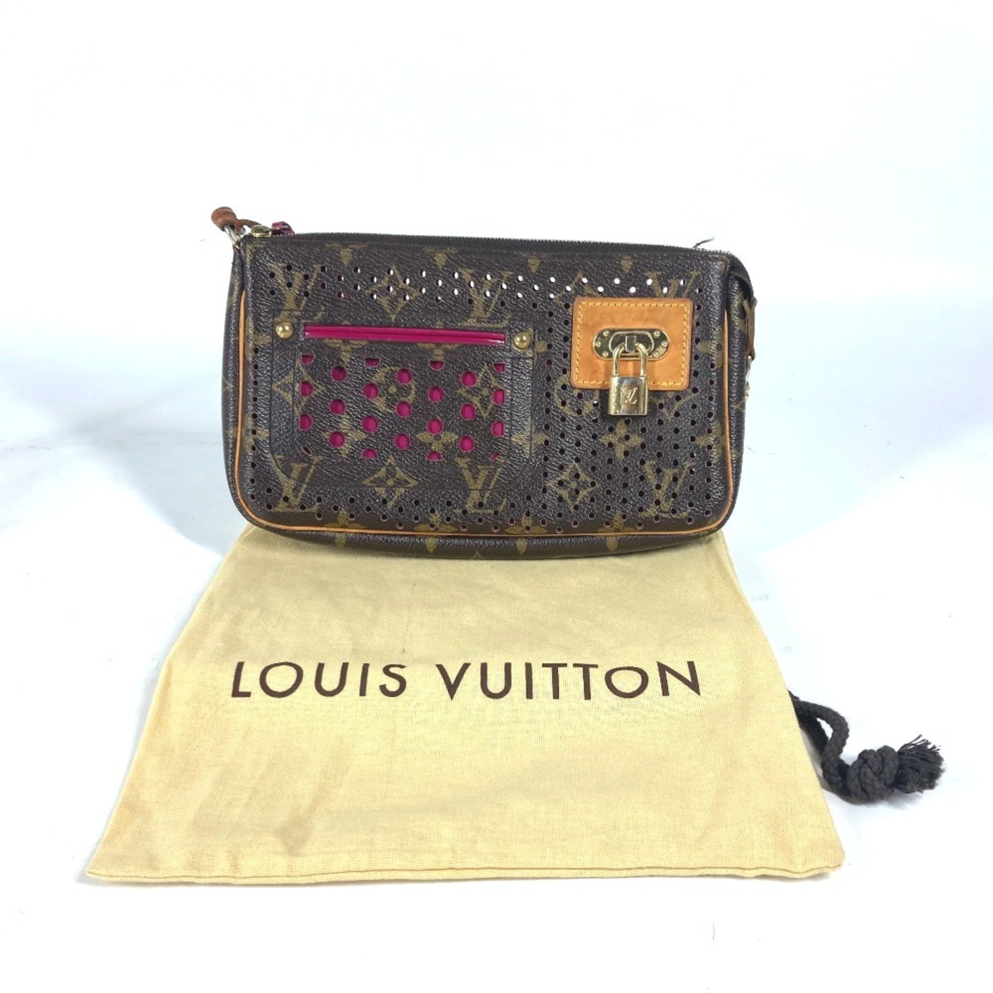 Louis Vuitton Fuchsia Pink Monogram Pochette Pouch Shoulder Bag
