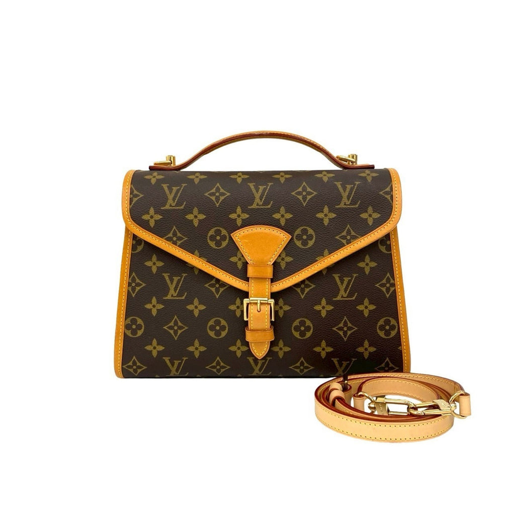 Louis Vuitton Brown Leather Pvc Handbag Shoulder Bag