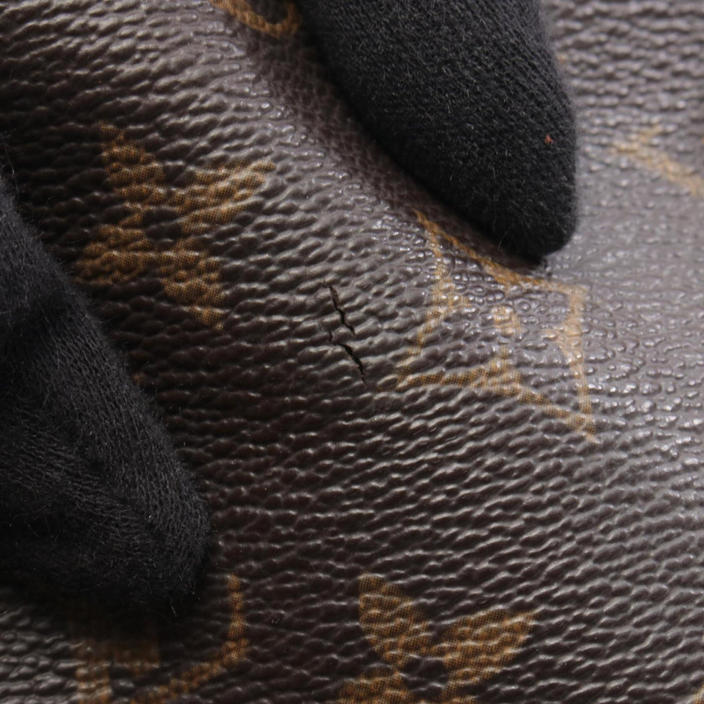 Louis Vuitton Brown Coated Canvas Leather Handbag Tote Bag