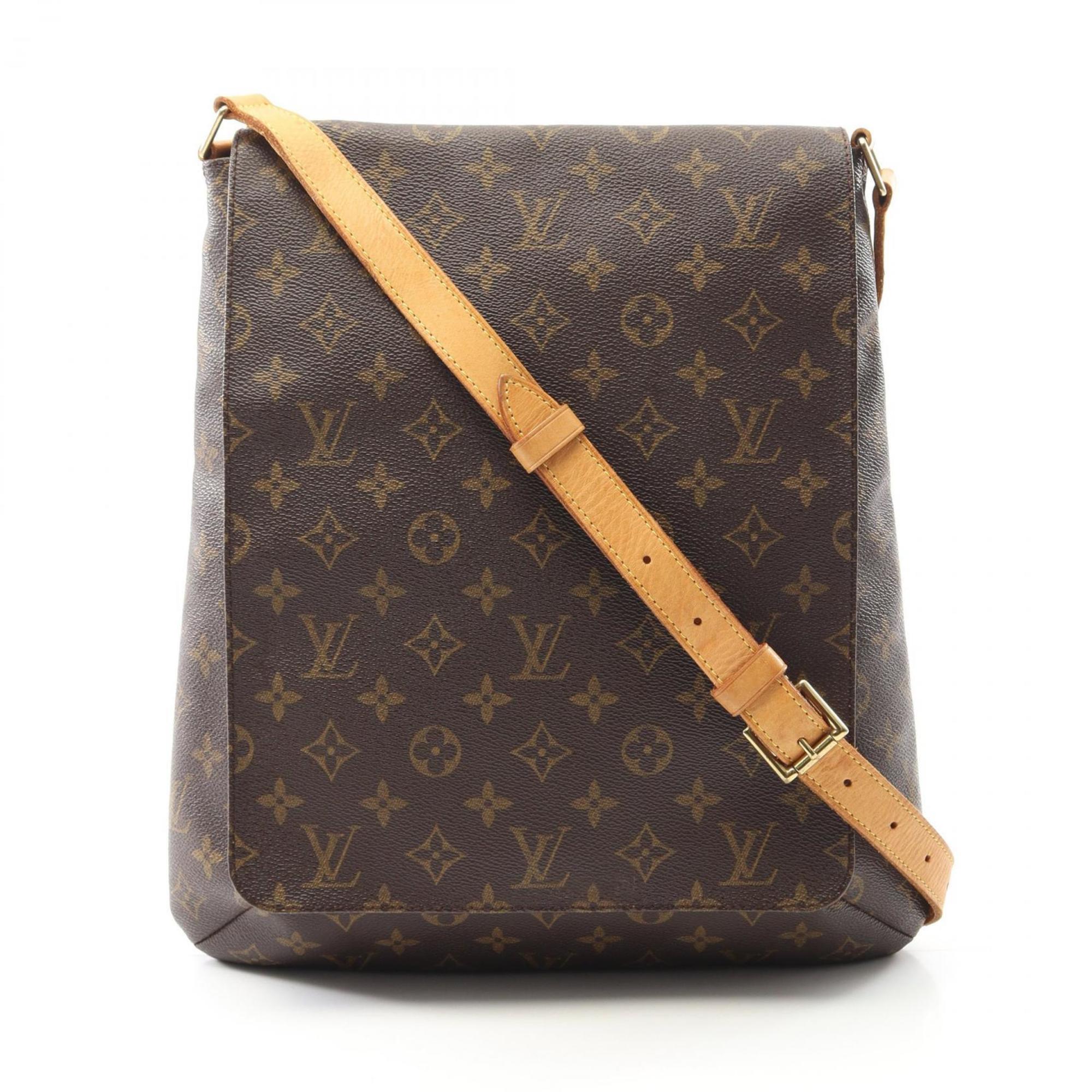 Louis Vuitton Brown Coated Canvas Shoulder Bag