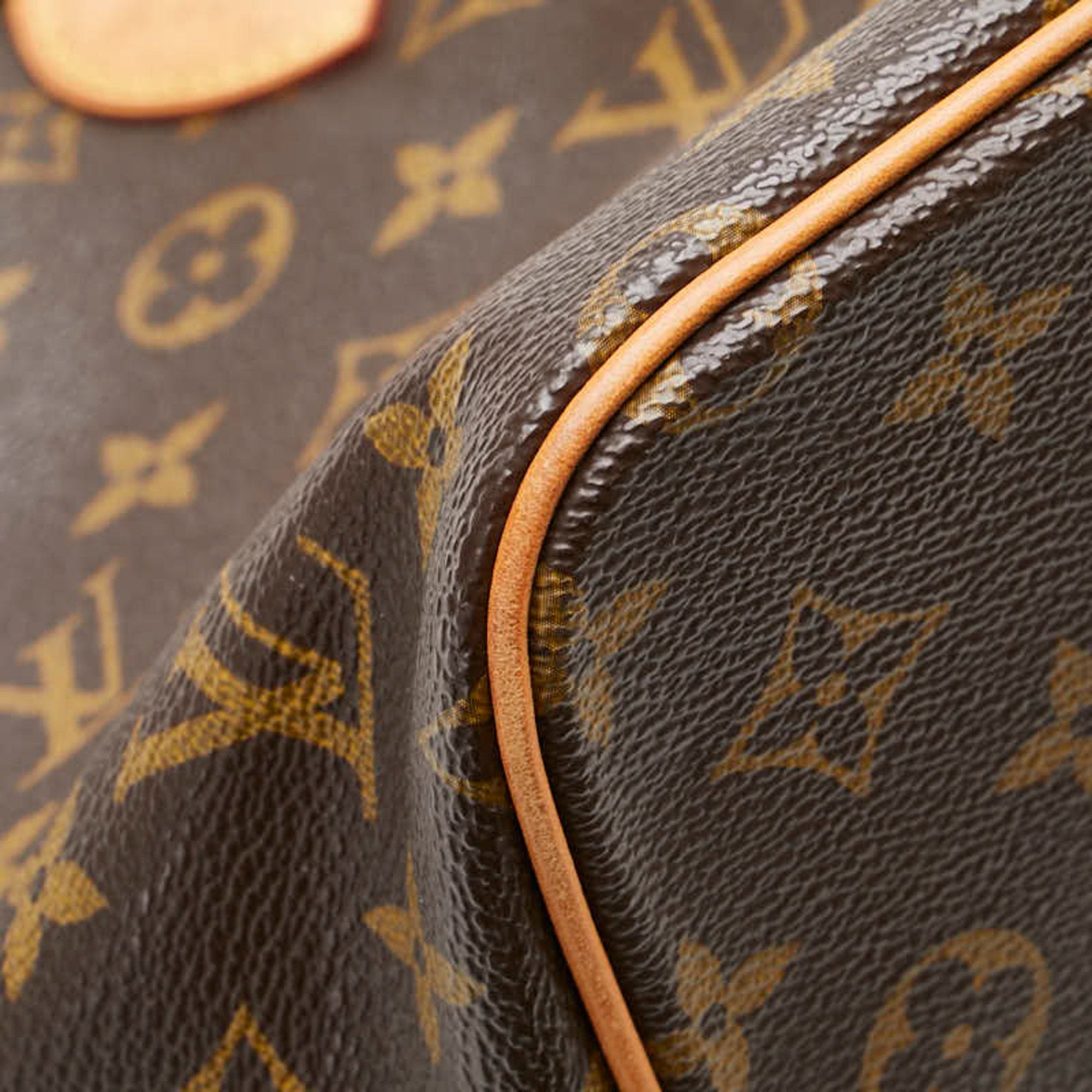 Louis Vuitton Brown Pvc Leather Handbag Shoulder Bag