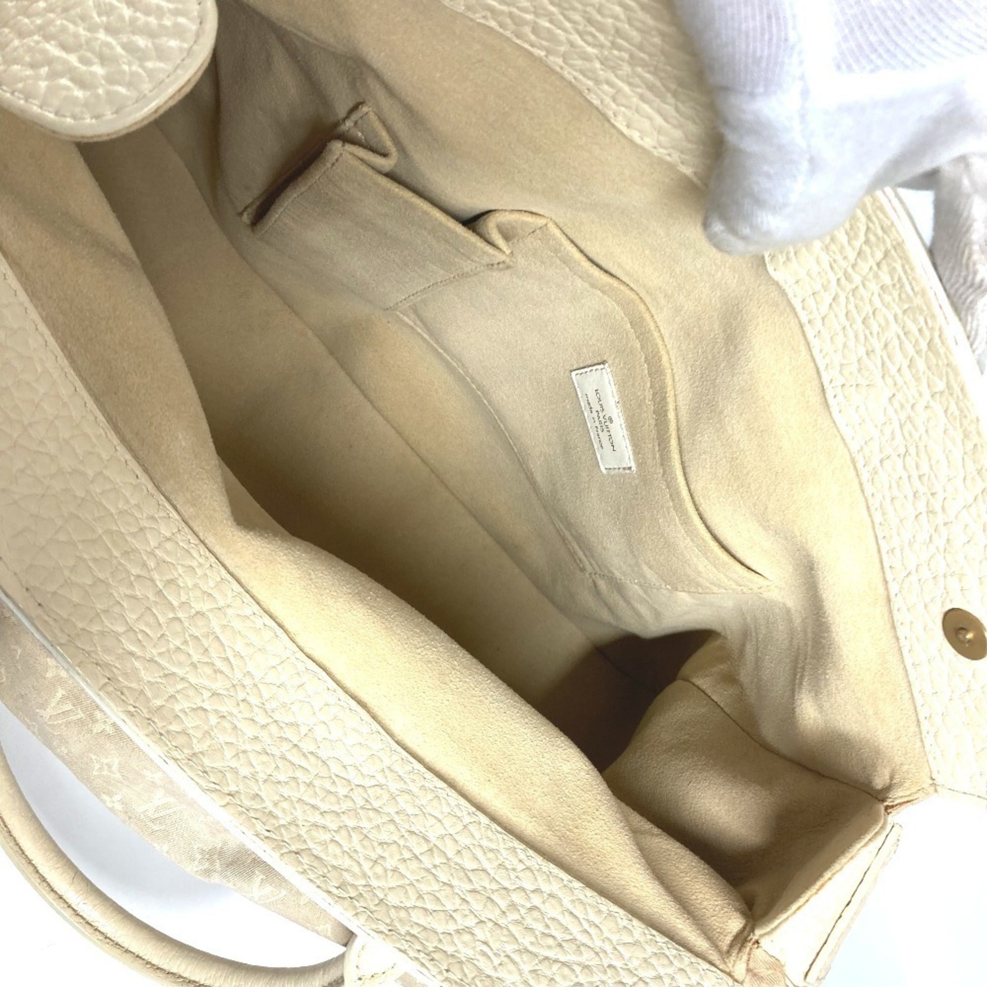 Louis Vuitton Monogram Mini Beige Gris Monogram Mini Boston Bag Handbag Shoulder Bag