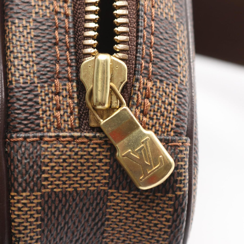 Louis Vuitton Brown Damier Canvas Coated Canvas Leather Fanny Pack Sling Bag
