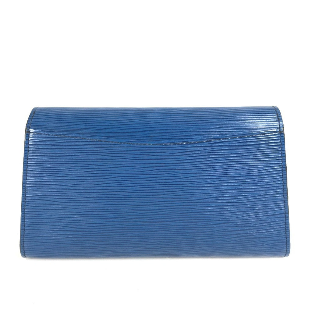 Louis Vuitton Blue Galle Toledo Blue Epi Leather Clutch Bag Pouch