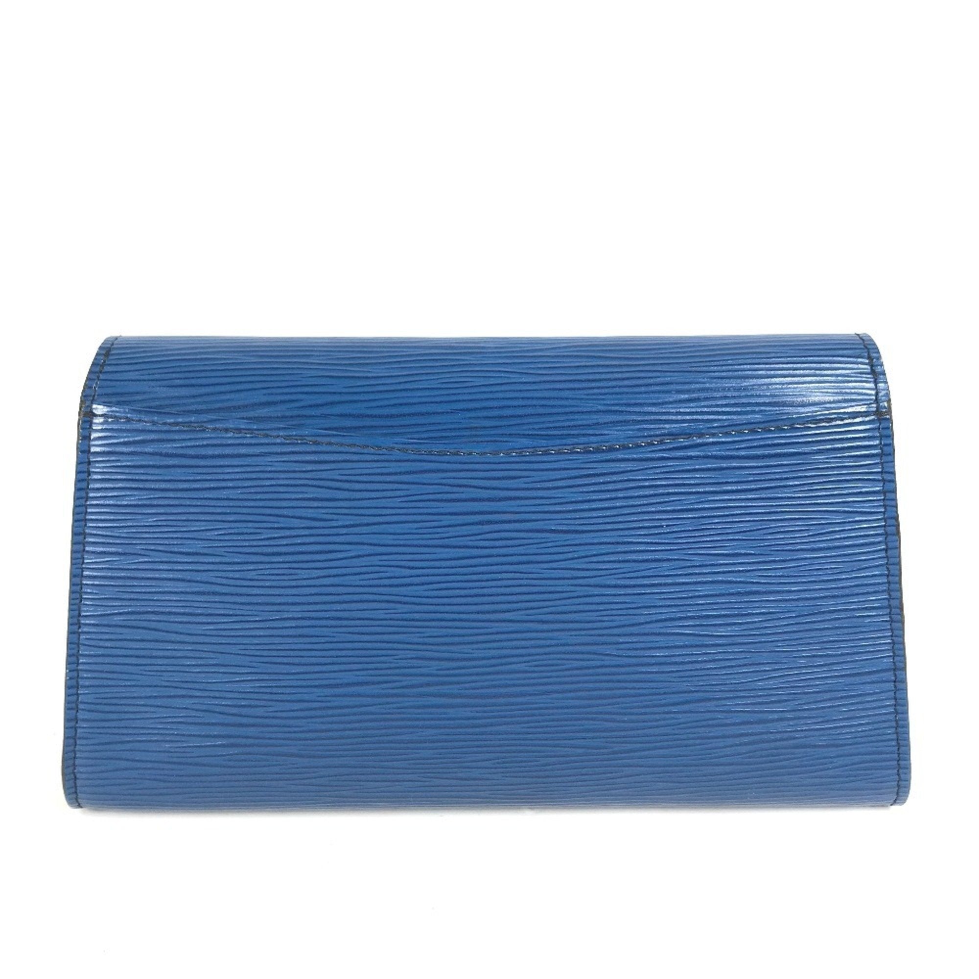 Louis Vuitton Blue Galle Toledo Blue Epi Leather Clutch Bag Pouch