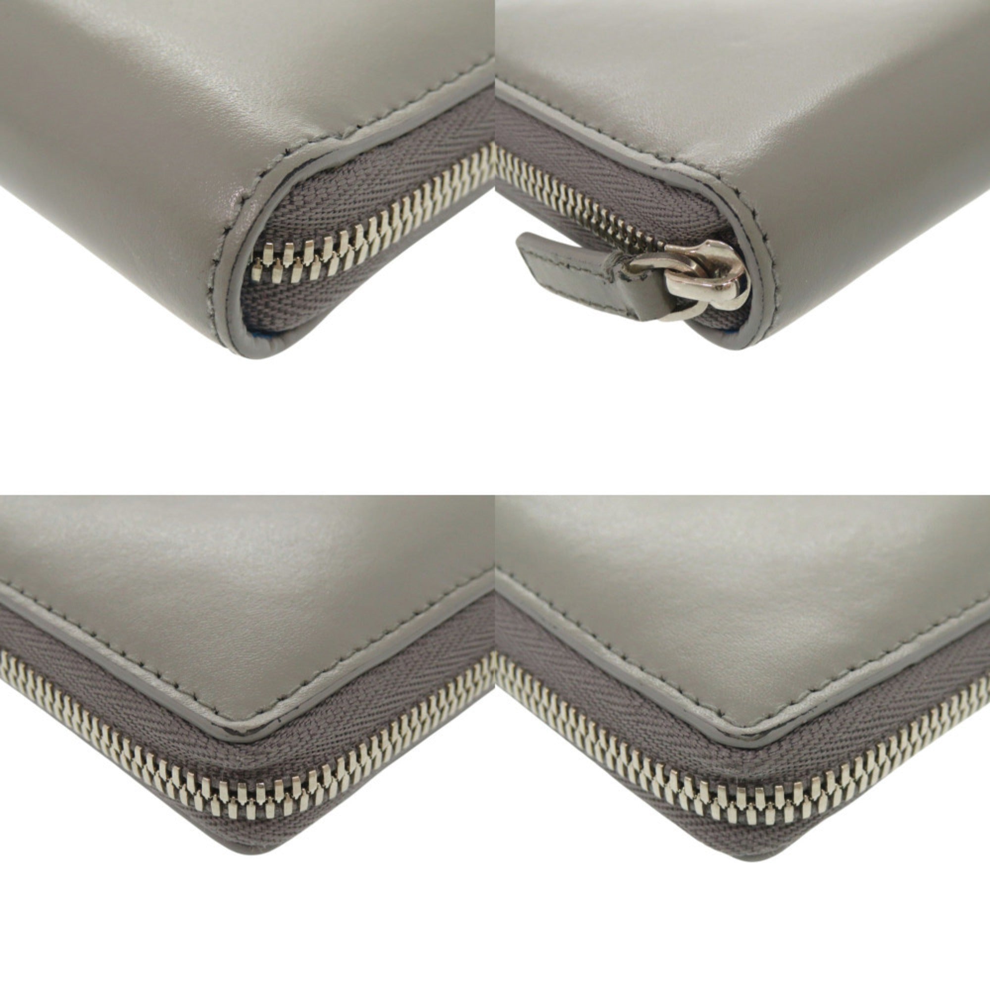 Balenciaga Gray Leather Long Wallet (Bi-Fold)