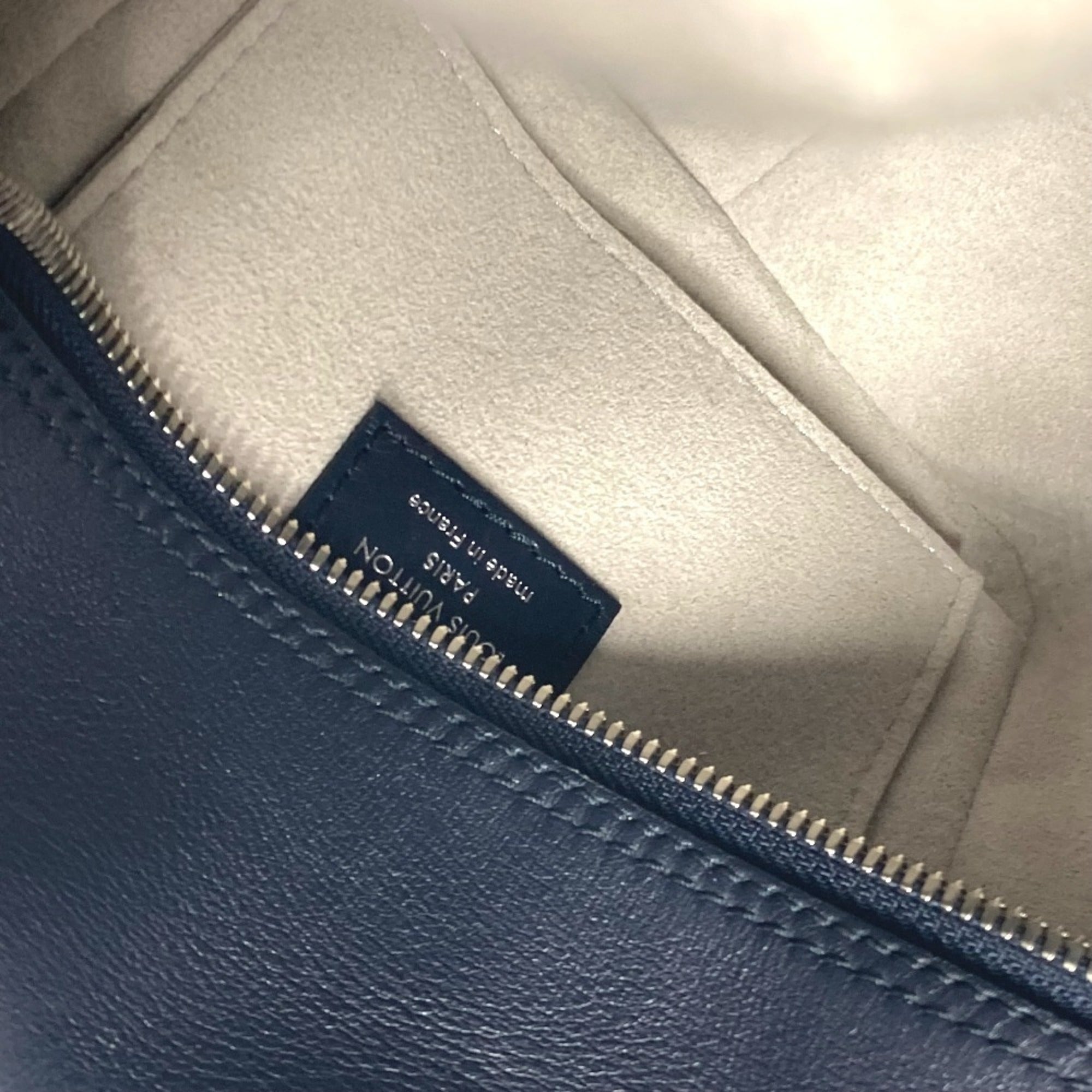 Louis Vuitton Navy Leather Handbag
