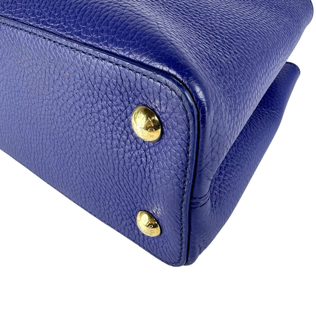 Louis Vuitton Blue Leather Handbag Shoulder Bag