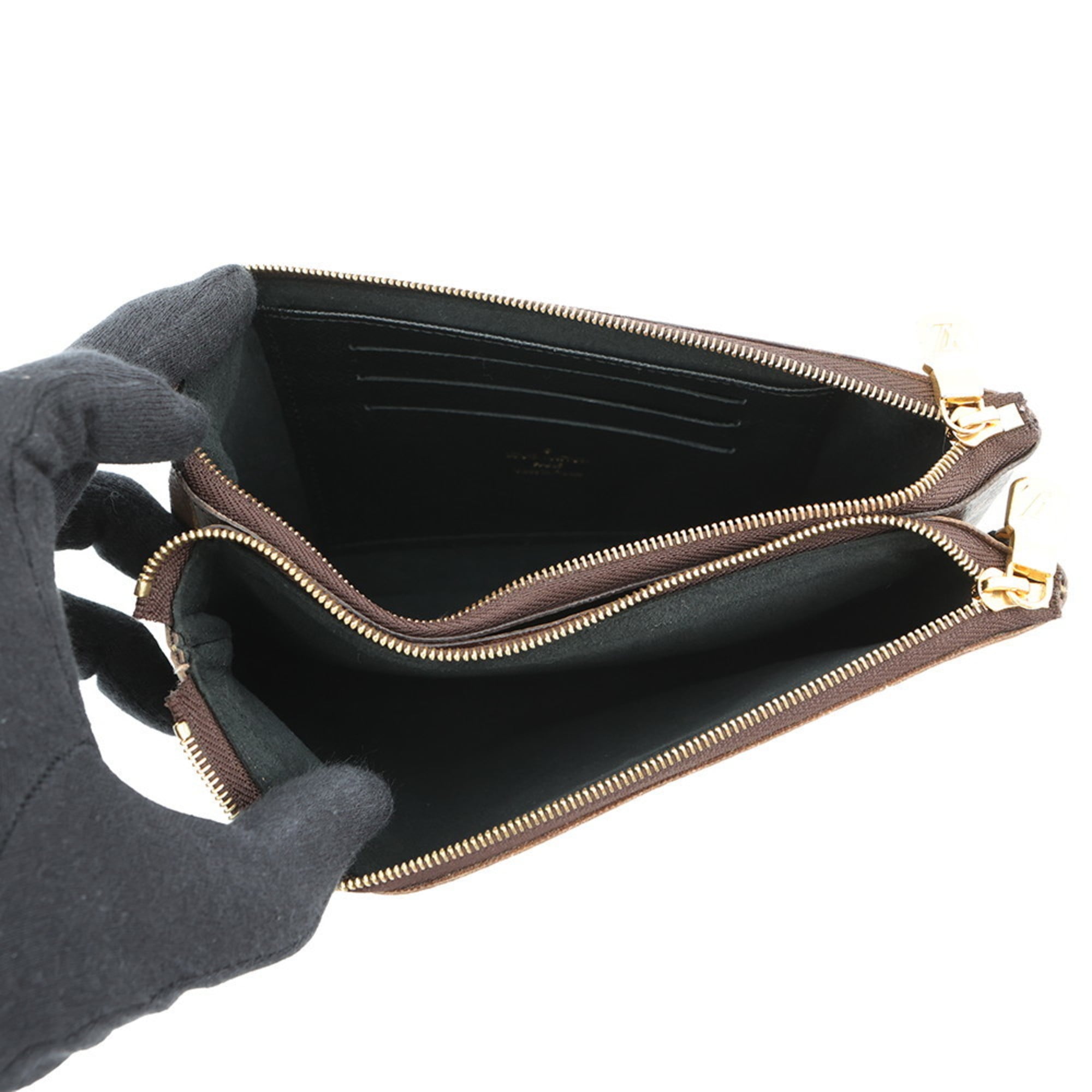 Louis Vuitton Noir Monogram Pochette Shoulder Bag