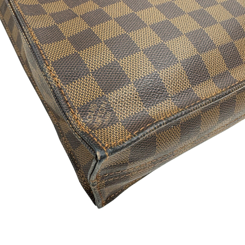 Louis Vuitton Damier Brown Ebene Damier Canvas Leather Handbag
