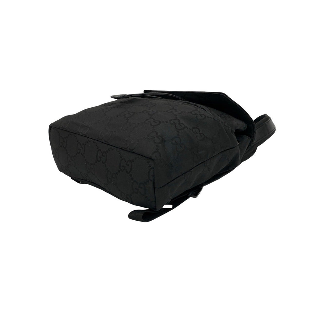 Gucci Black Nylon Leather Backpack (Pre-Owned)