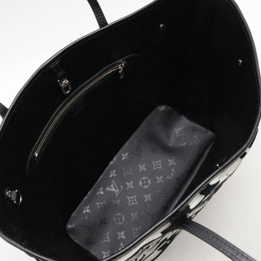 Louis Vuitton Black Monogram White Monogram Pouch Shoulder Bag Tote Bag