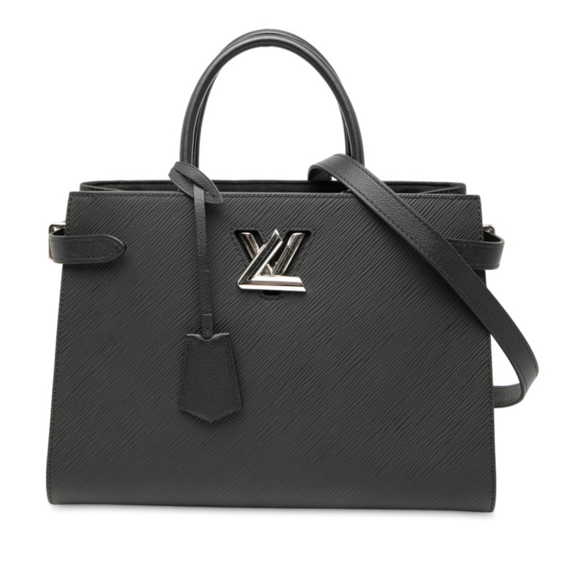 Louis Vuitton Black Noir Leather Handbag Shoulder Bag