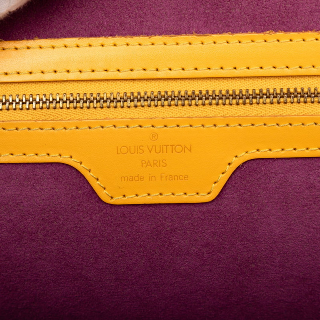 Louis Vuitton Yellow Leather Shoulder Bag Tote Bag