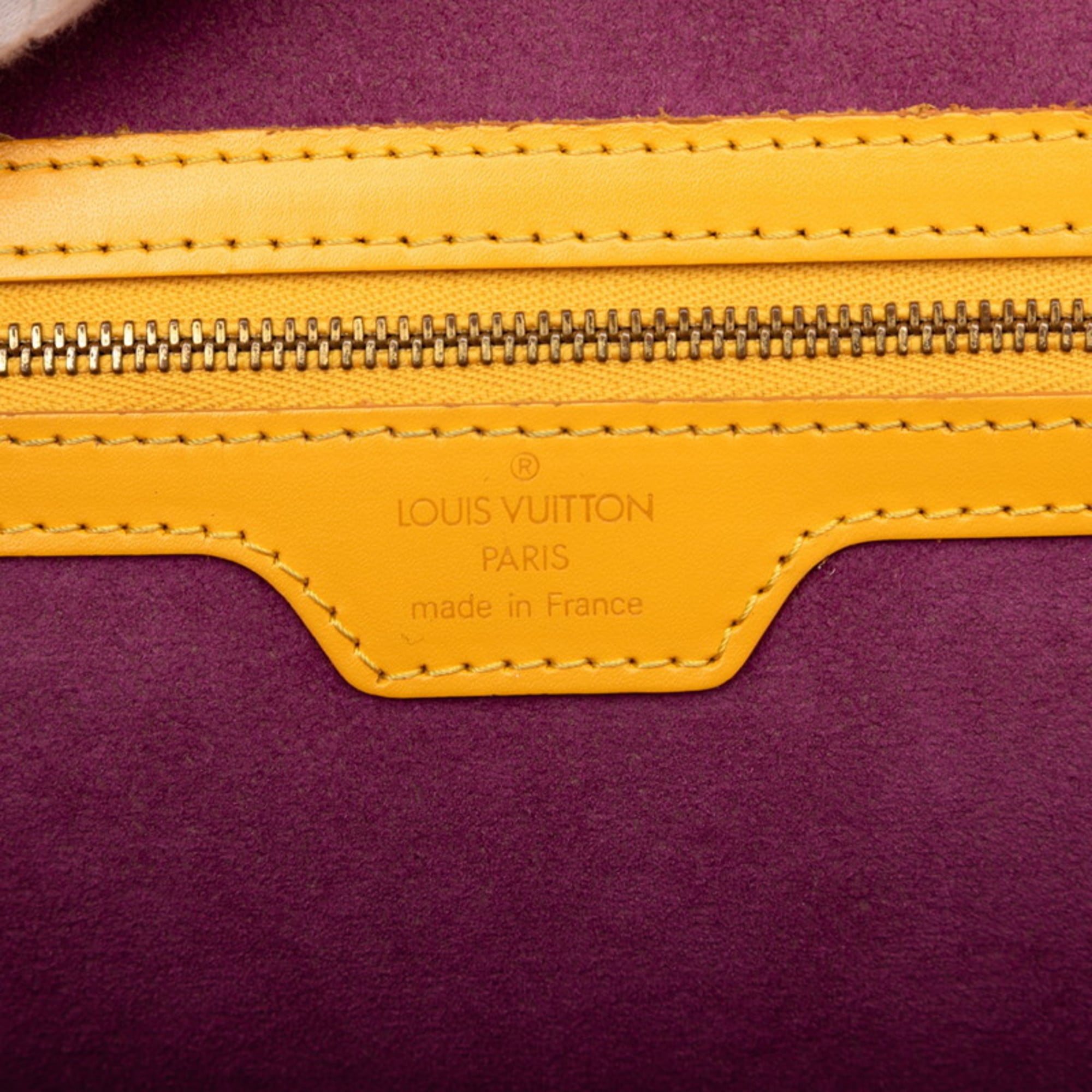 Louis Vuitton Yellow Leather Shoulder Bag Tote Bag