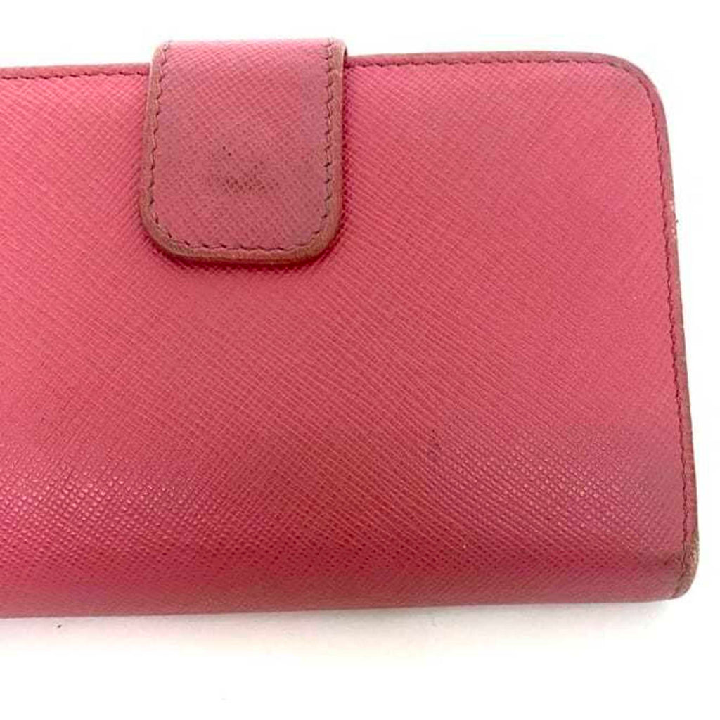 Prada Pink Saffiano Metal Wallet (Bi-Fold)