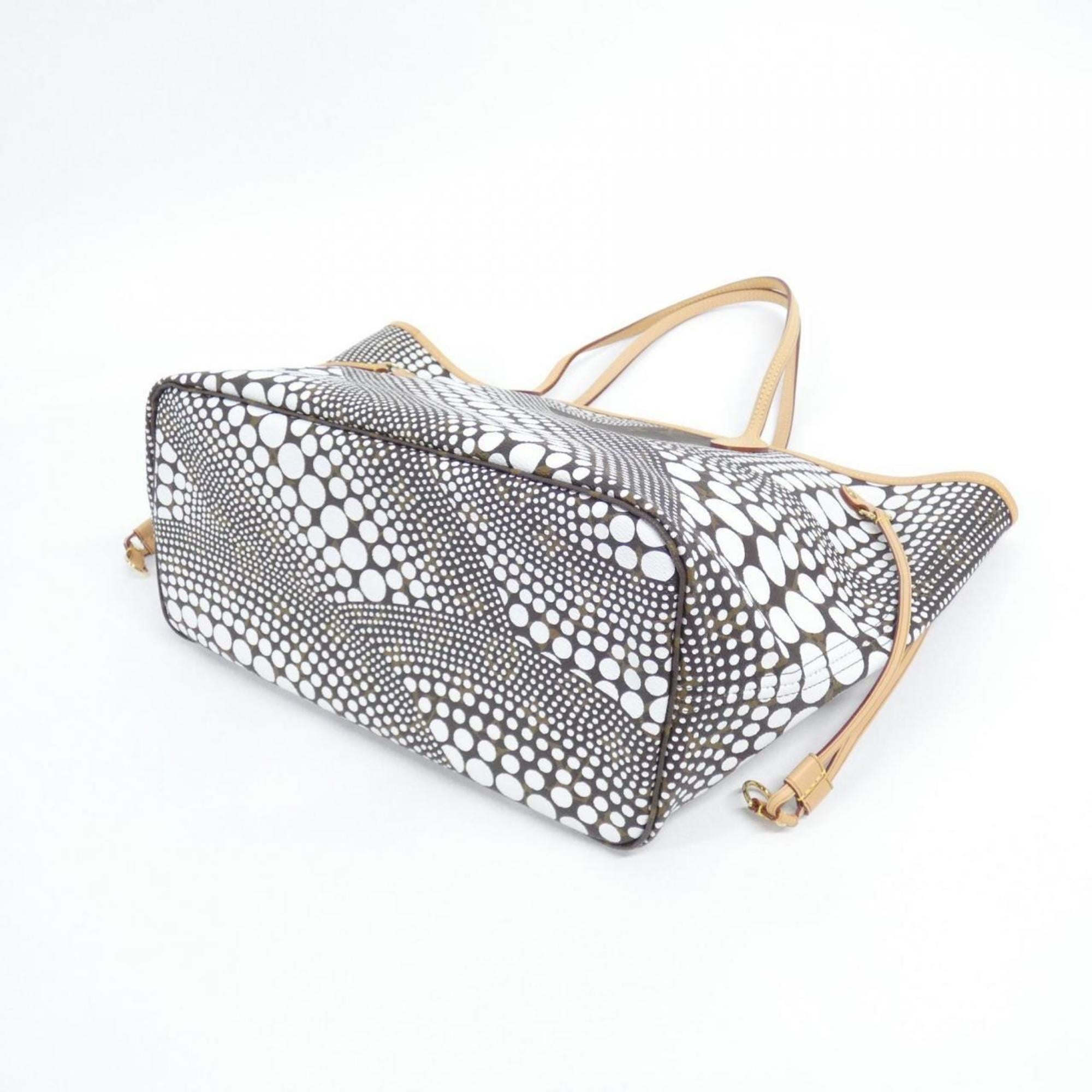 Louis Vuitton Blanc Brown White Coated Canvas Handbag