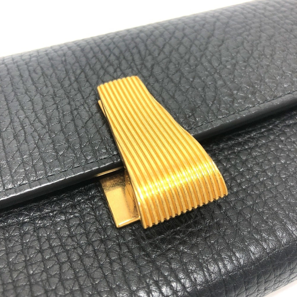 Bottega Veneta Black Leather Long Wallet (Bi-Fold)
