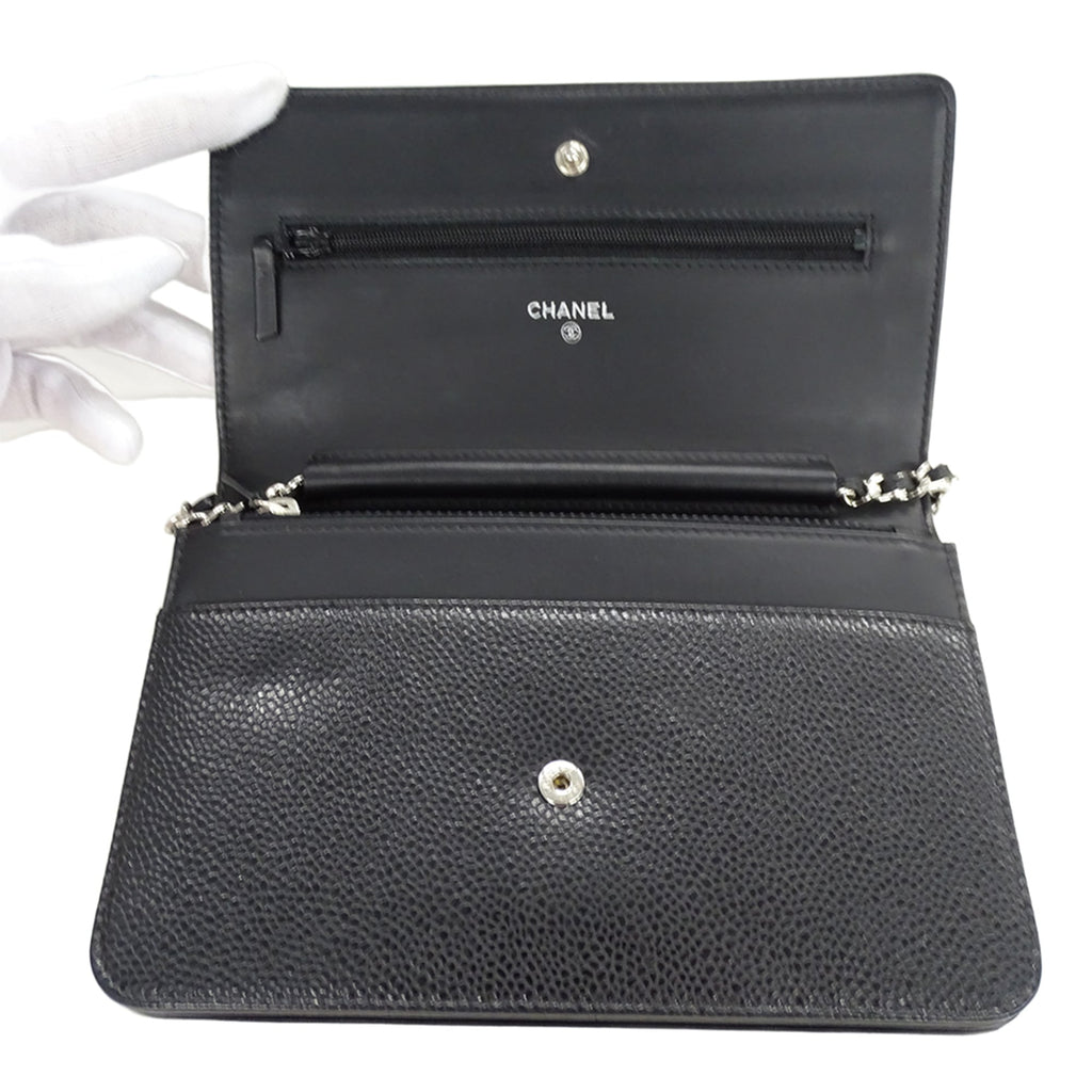 Chanel Black Grained Calfskin Handbag