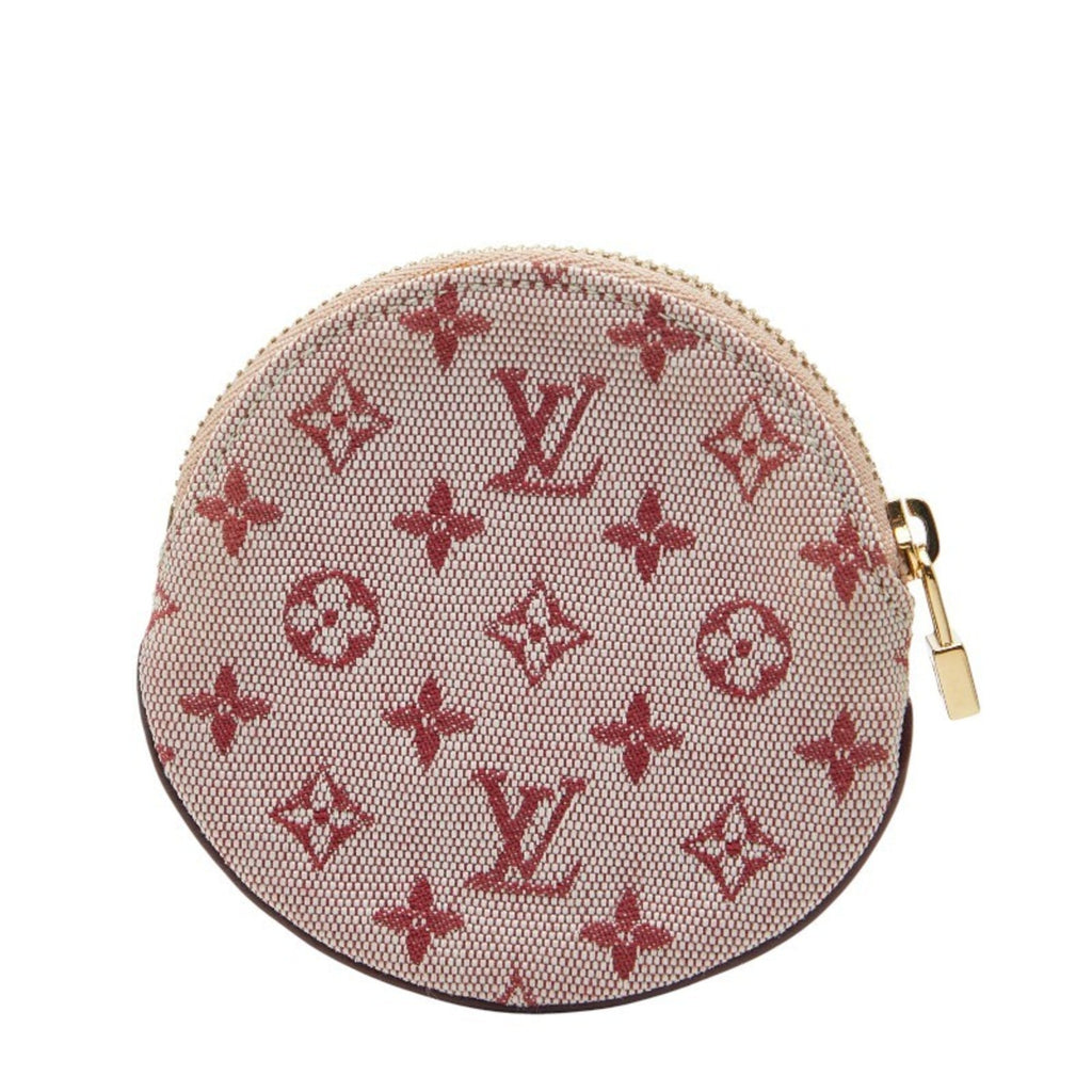 Louis Vuitton Cerise Red Color Canvas Leather Coin Purse/Coin Case