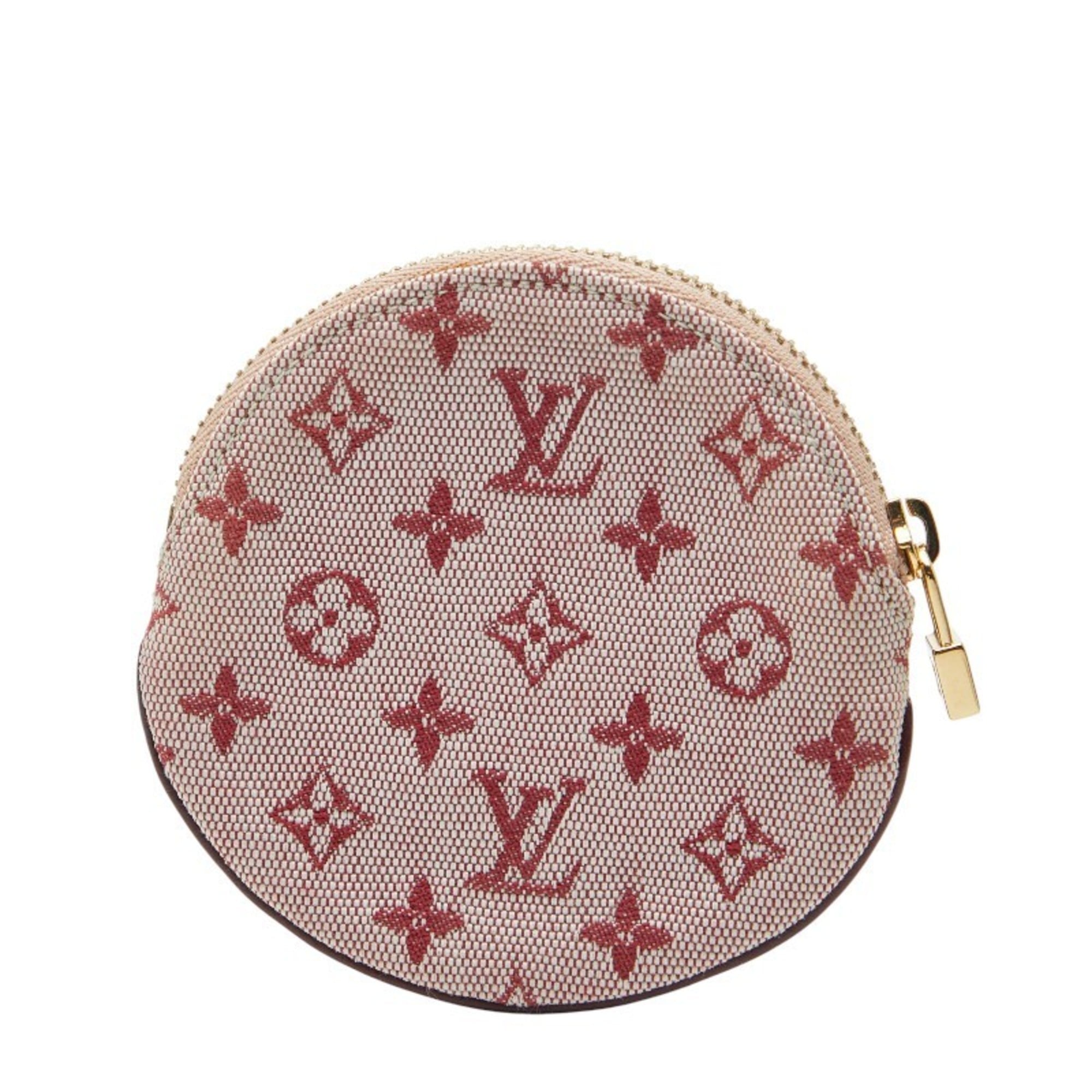 Louis Vuitton Cerise Red Color Canvas Leather Coin Purse/Coin Case