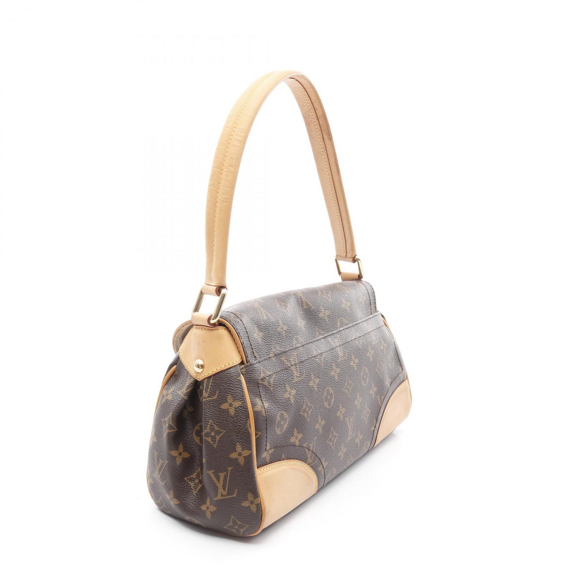 Louis Vuitton Brown Coated Canvas Leather Shoulder Bag