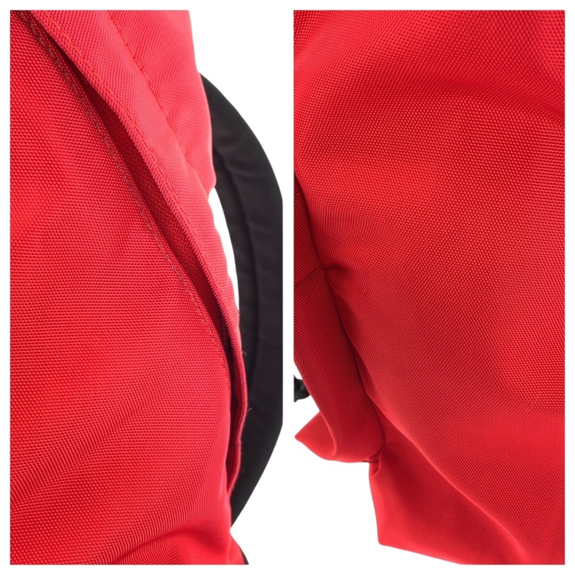 Balenciaga Black Red Color Canvas Backpack