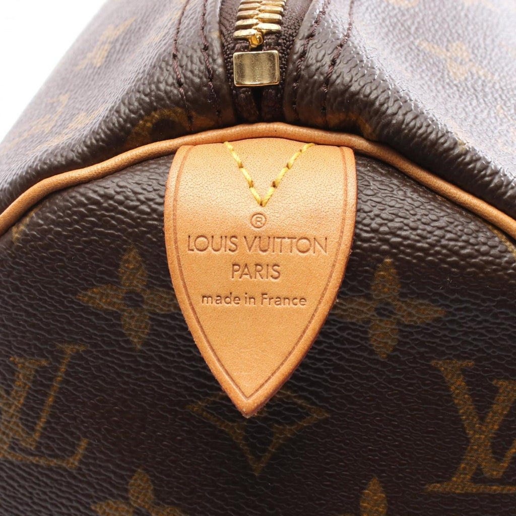 Louis Vuitton Brown Coated Canvas Leather Boston Bag