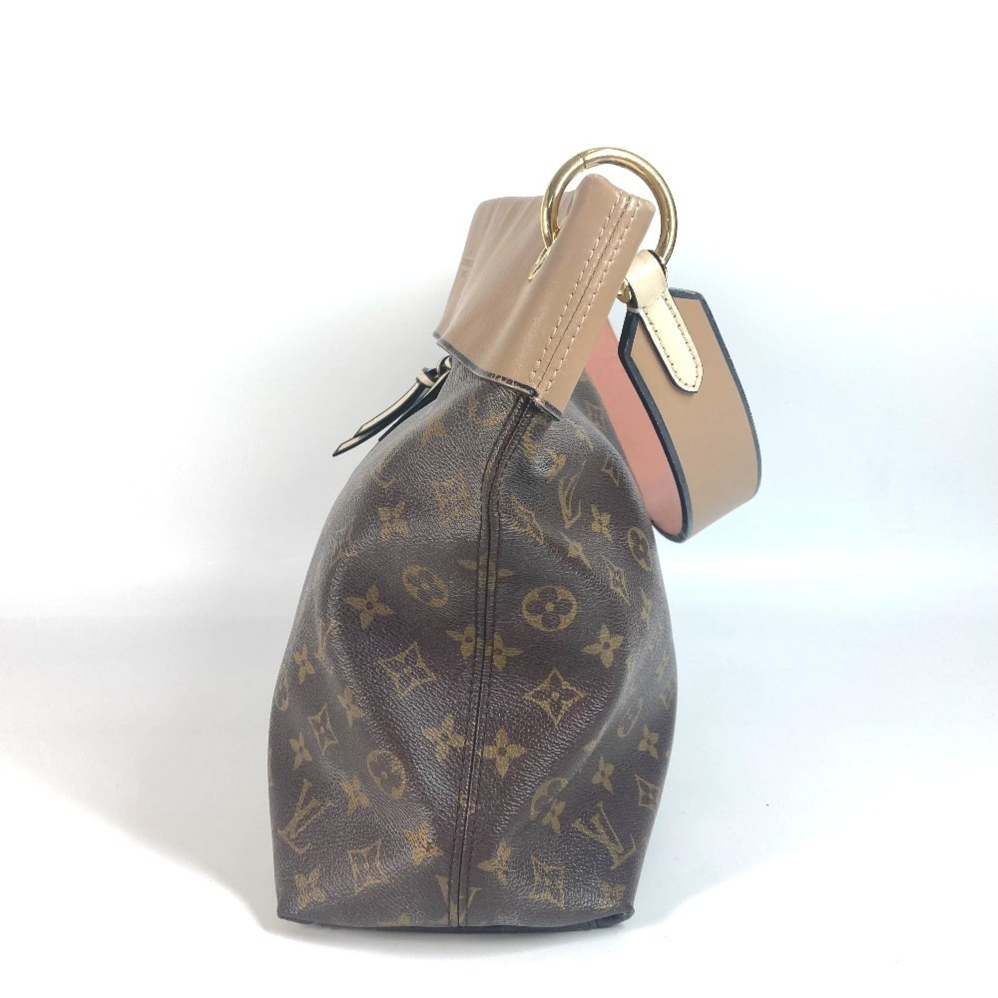 Louis Vuitton Beige Brown Monogram Monogram Shoulder Bag Tote Bag