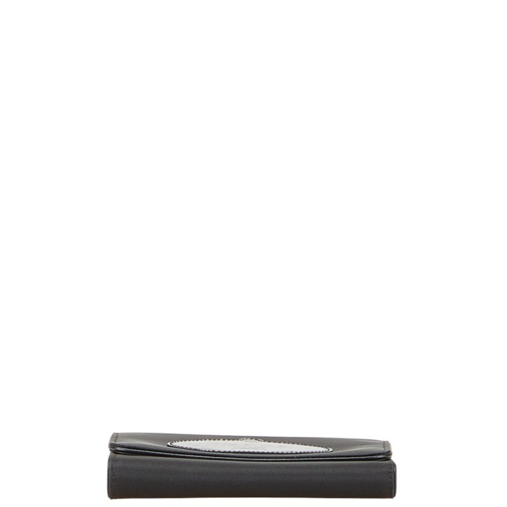 Prada Black Nylon Leather Wallet (Tri-Fold)
