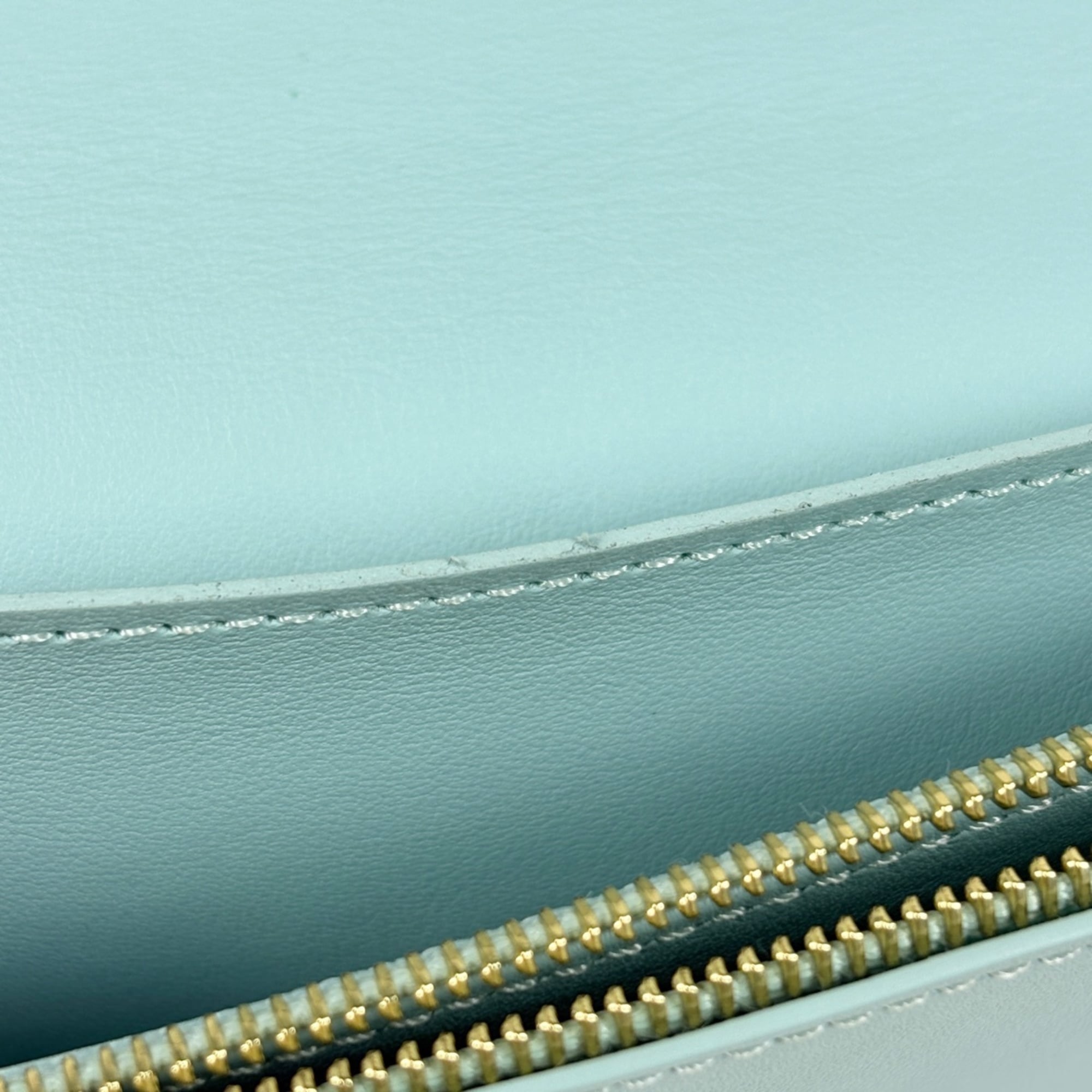 Louis Vuitton Galle Light Blue Leather Long Wallet