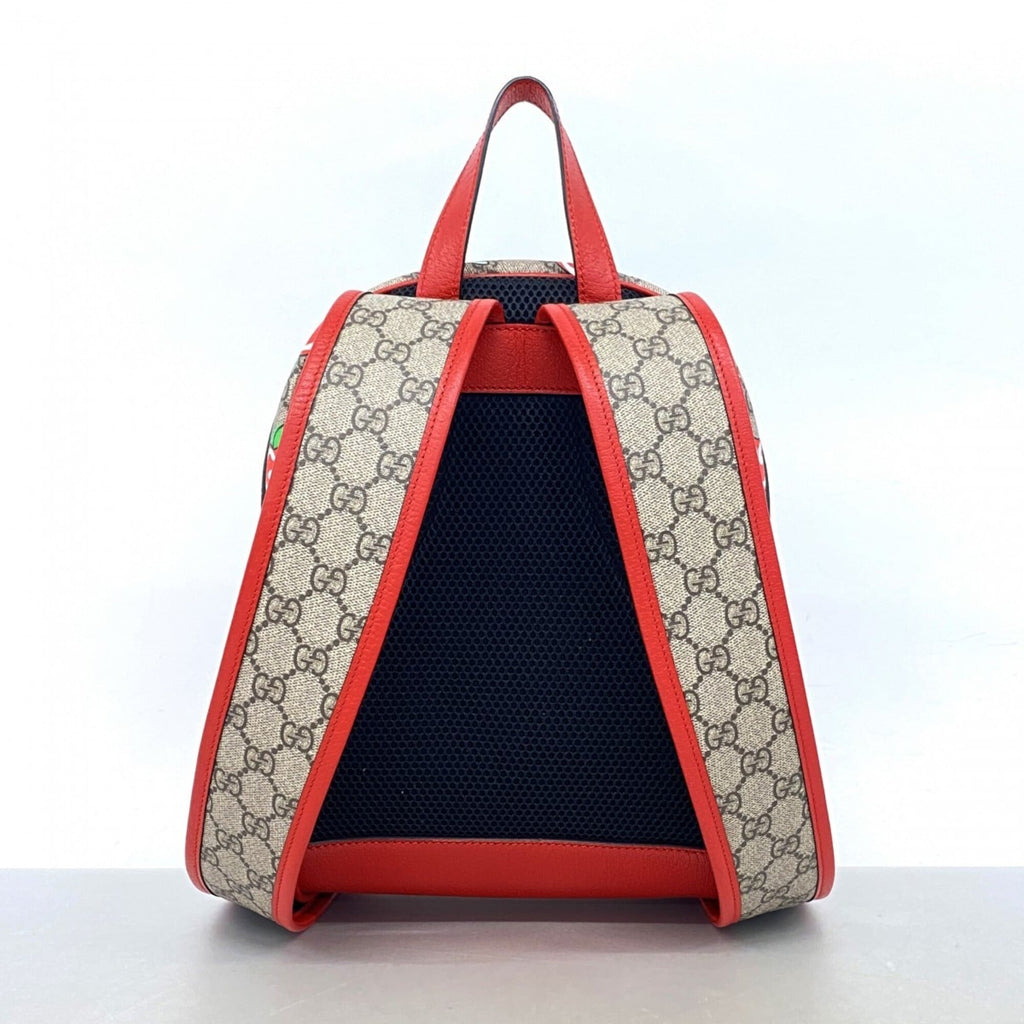 Gucci Beige Red Color Pvc Backpack (Pre-Owned)
